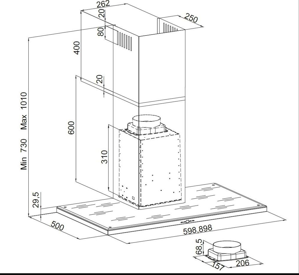 Silverline ventilator Sort  60 cm SL 3122-60 SR NORDIC DARK 