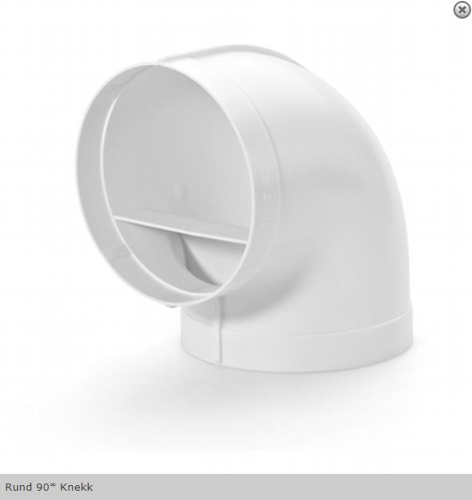 Silverline Avtrekk & Adapter  Rund 90* Knekk 4052015 