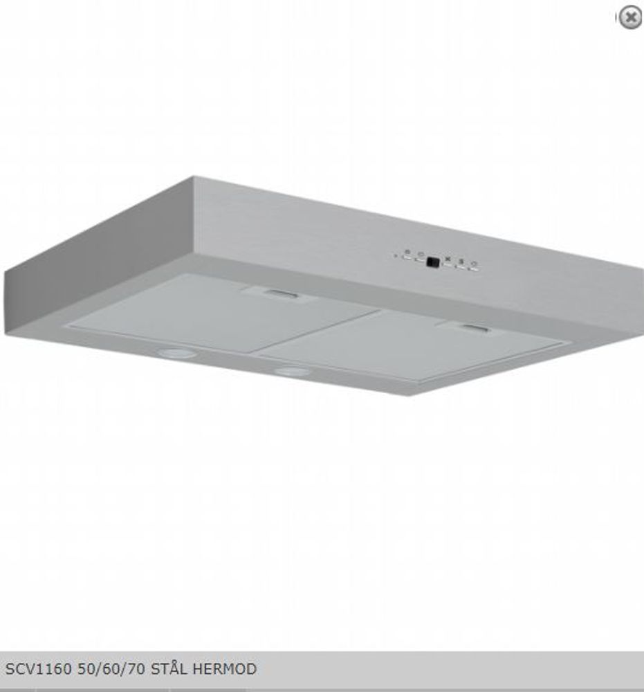 Silverline Ventilator Sentralventilasjonsmodell 60cm STÅL HERMOD
