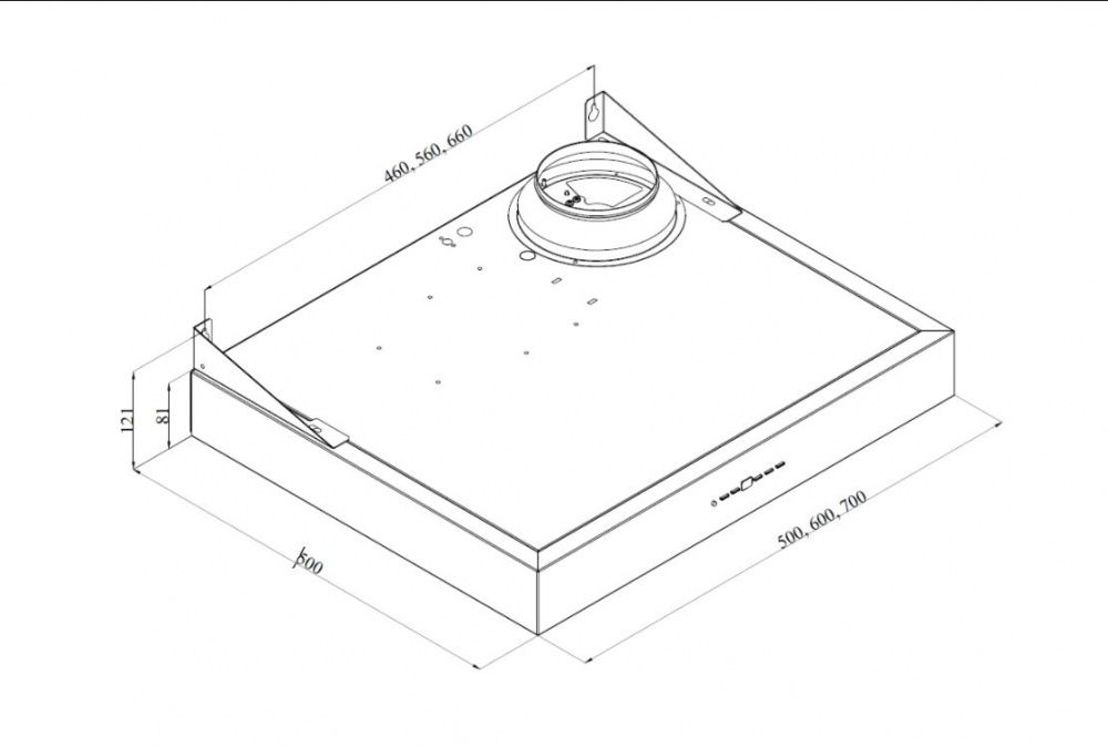 Silverline sentral ventilator 70cm stål Hermod SCV 1160-70 RF
