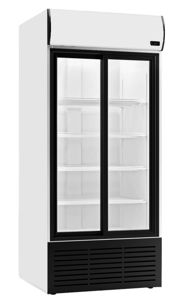 Vibocold display kjøleskap med skyvedører sort 200 cm VD 900