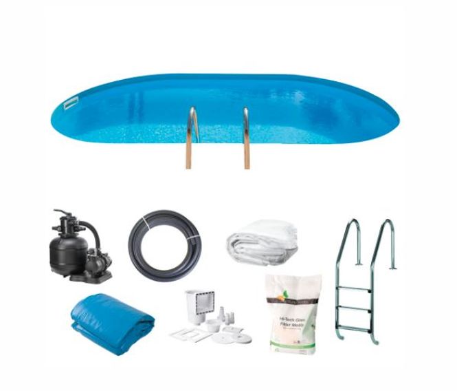 Hovedbilde Swim & Fun nedgravd basseng oval 500 x 300 x 120 cm ...