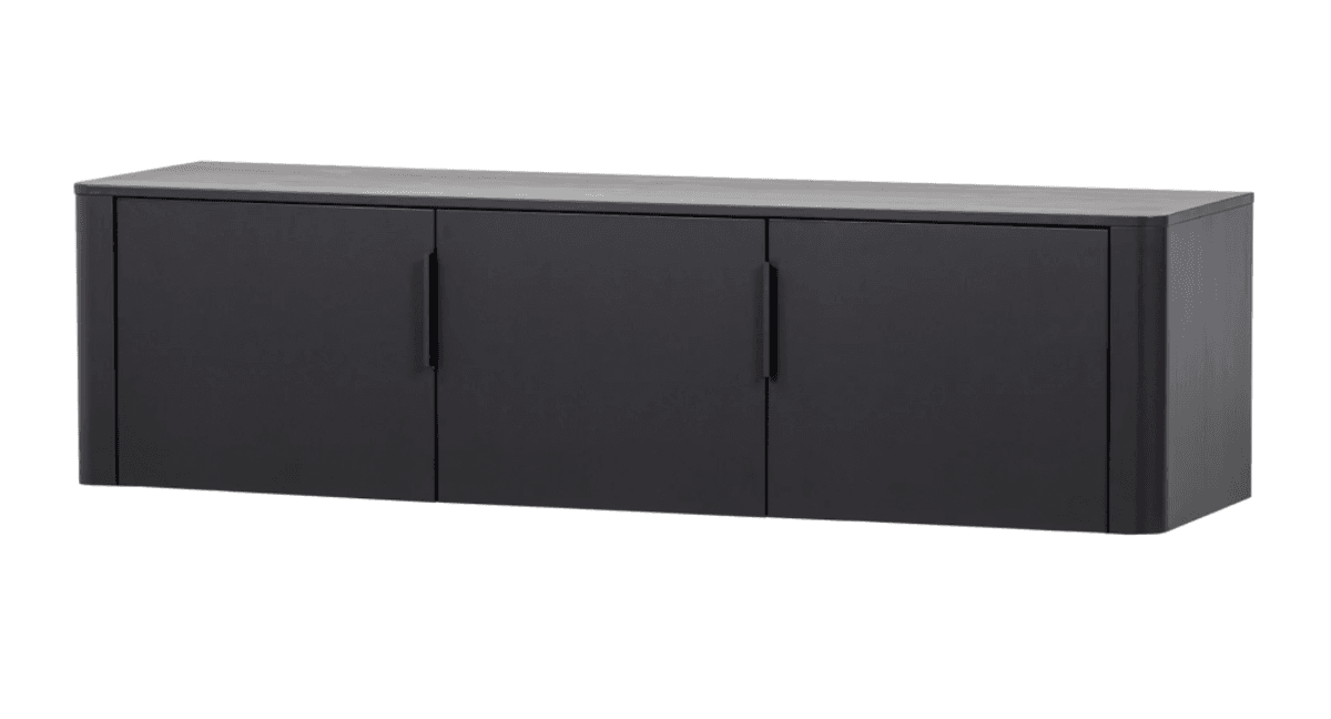 WOOOD Gunnar TV benk 154 cm i furu matt sort 377593-MZ