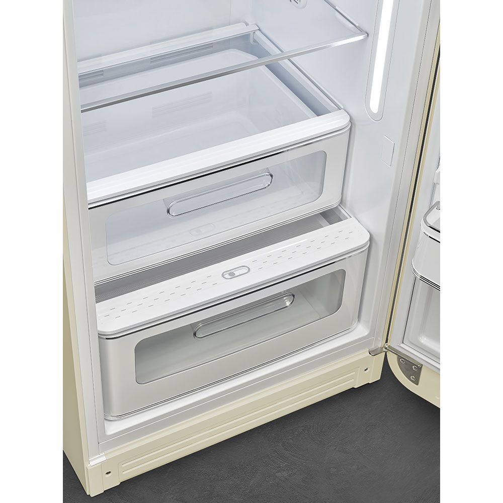 Smeg kjøleskap med innebygd frys krem retro 153 cm FAB28RCR5 