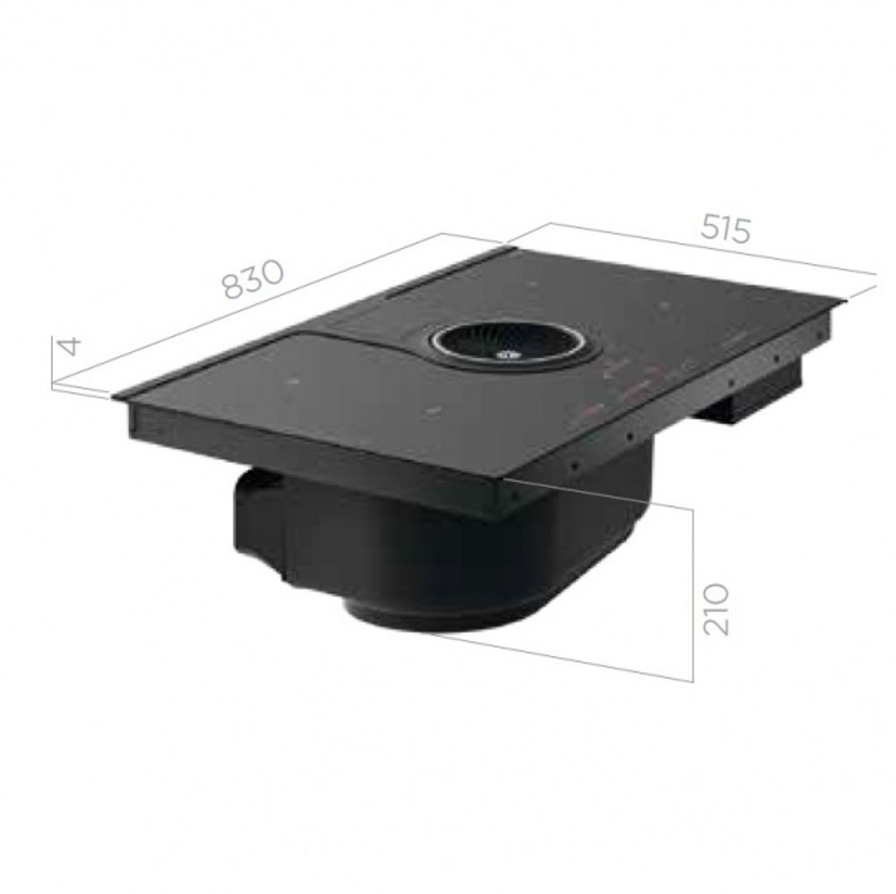 Eico integrert ventilator og platetopp induksjon NikolaTesla One