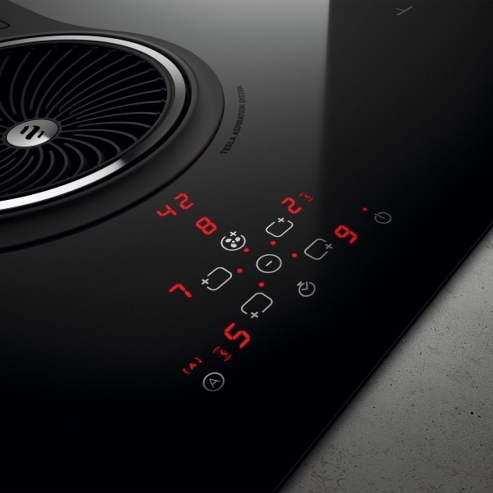 Eico integrert ventilator og platetopp induksjon NikolaTesla One