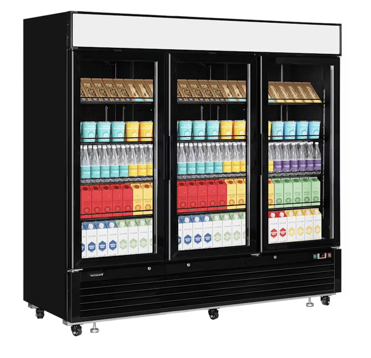Tefcold displaykjøleskap 3 dører sort 205 cm LGC7500B