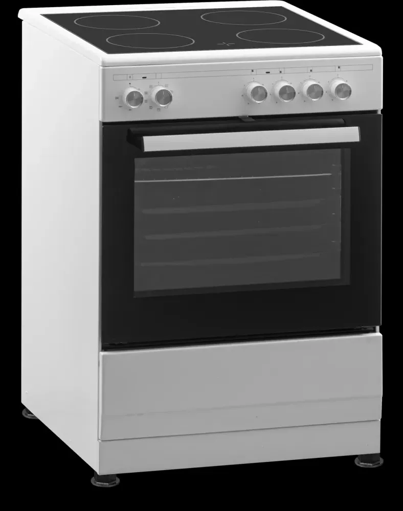 JGNordic komfyr glaskeramisk hvit JK 4100 HV