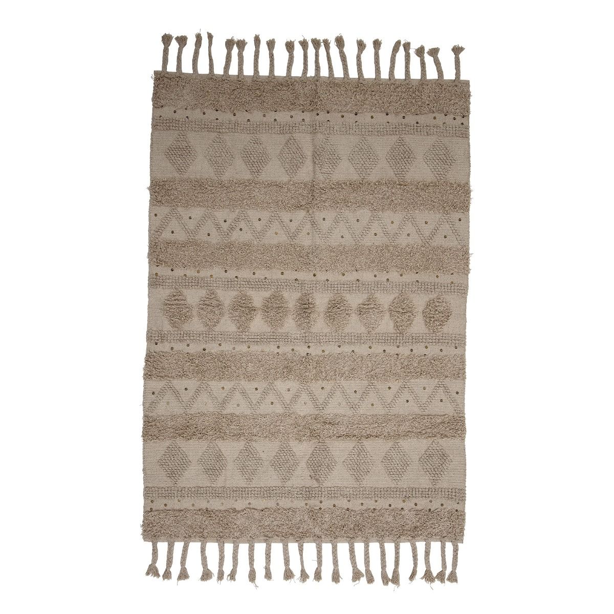 Bloomingville Dasha Teppe Bomull Natur 200x140 cm.