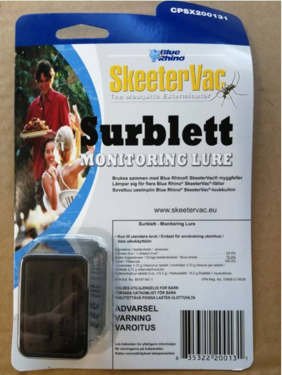 Skeetervac myggfelletablett surblett original oktanol