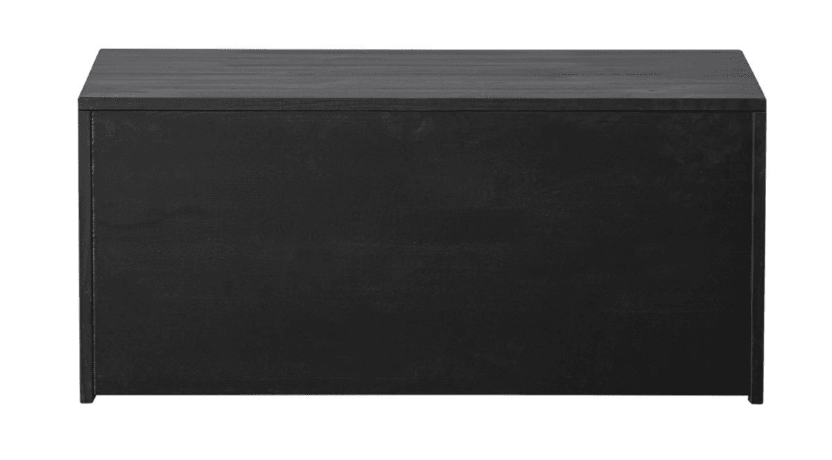 WOOOD oppbevaringsbenk 88 cm sort furu 374040-Z