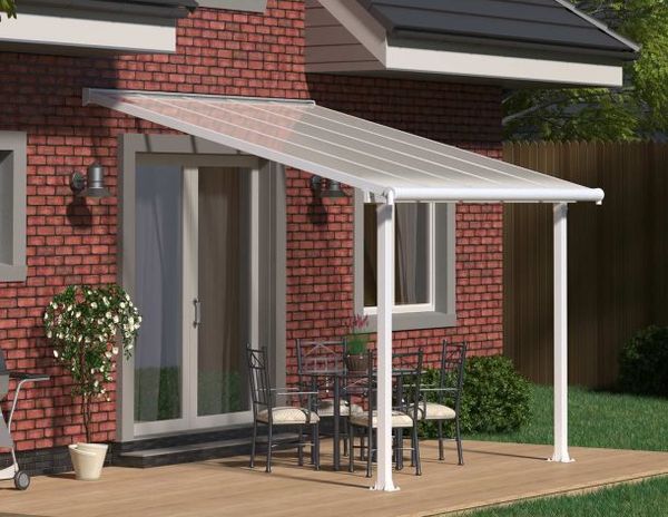10x10 Palram Canopia Olympia Patio Cover Grey with Clear Panels 5