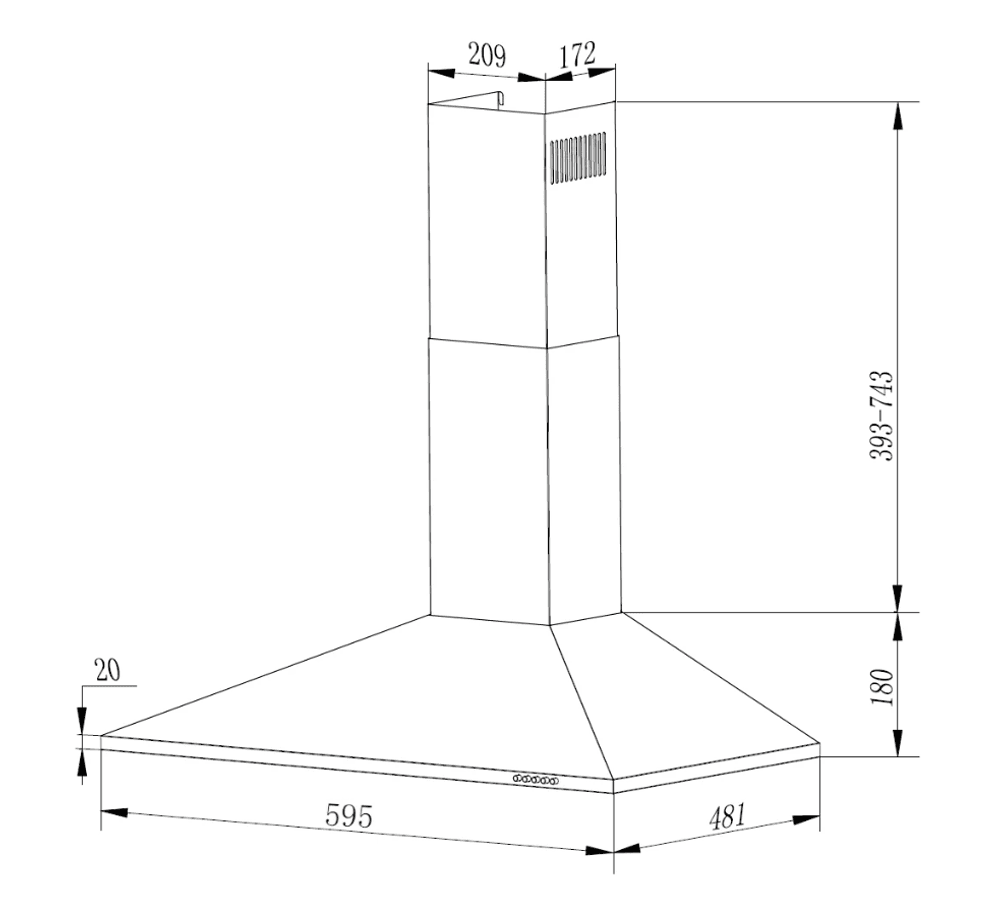 JGNordic vegghengt ventilator hvit 60 cm SJ 2001-60 HV