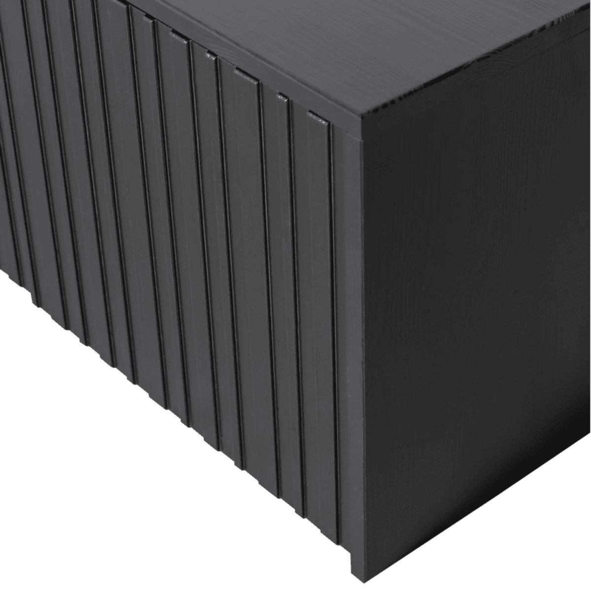WOOOD oppbevaringsbenk 88 cm sort furu 374040-Z
