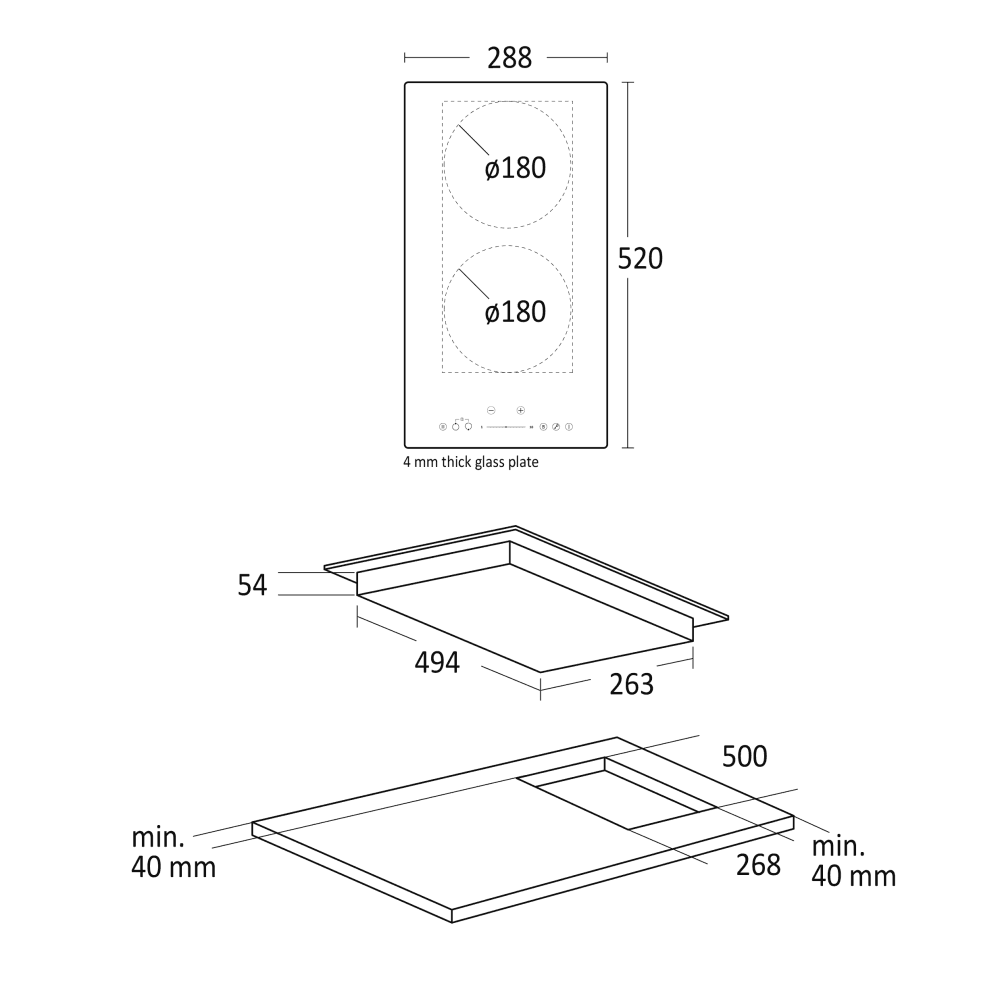Scandomestic platetopp induksjon 30 cm HOI30P1FLEX