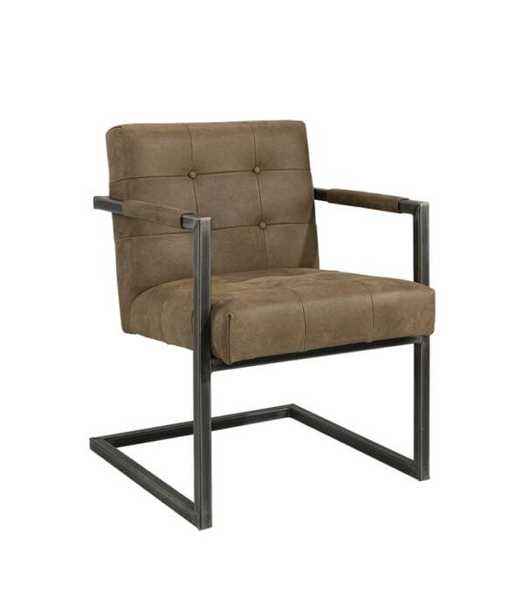 Hovedbilde Artwood spisestuestol Nubuck brunt skinn JED 04-91822