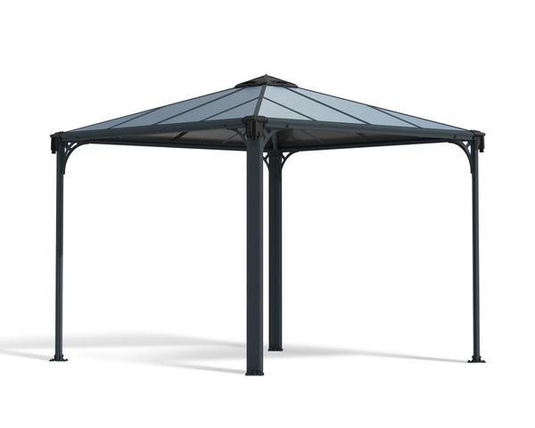 10 x 10 Palram Canopia Palermo 3000 Grey Garden Gazebo 4