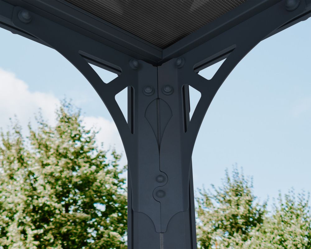 Canopia by Palram milano paviljong 309 x 426 cm grå - inkl gardiner og netting