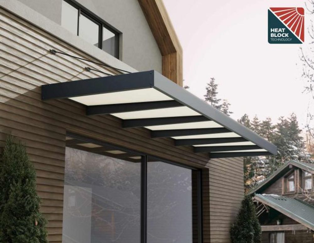 Canopia by Palram overbygg inngangsparti Sophia XL 140 x 565 cm grå/klar