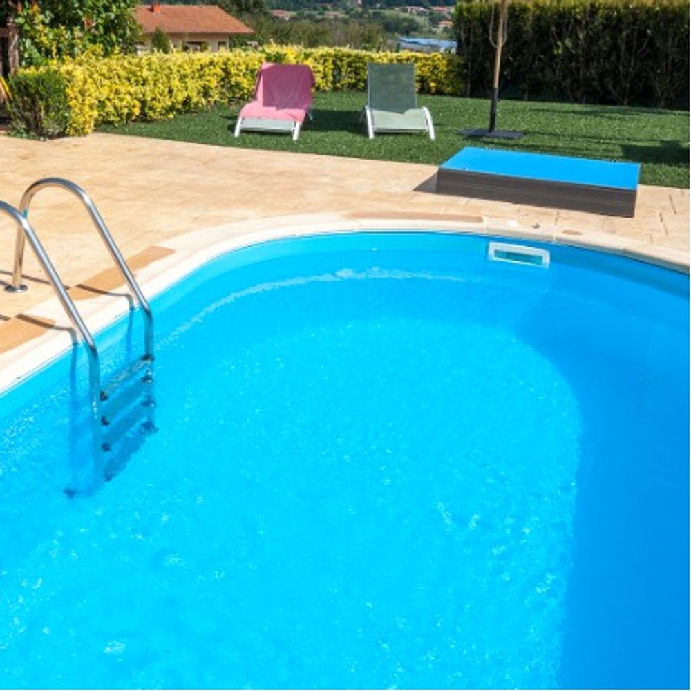 Swim and Fun komplett nedgravd svømmebasseng Oval 600 x 320 x 120 cm KPEOV6027