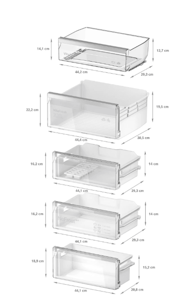 Bosch integrert kombiskap 193,5 cm serie 4 KIN96VFD0 