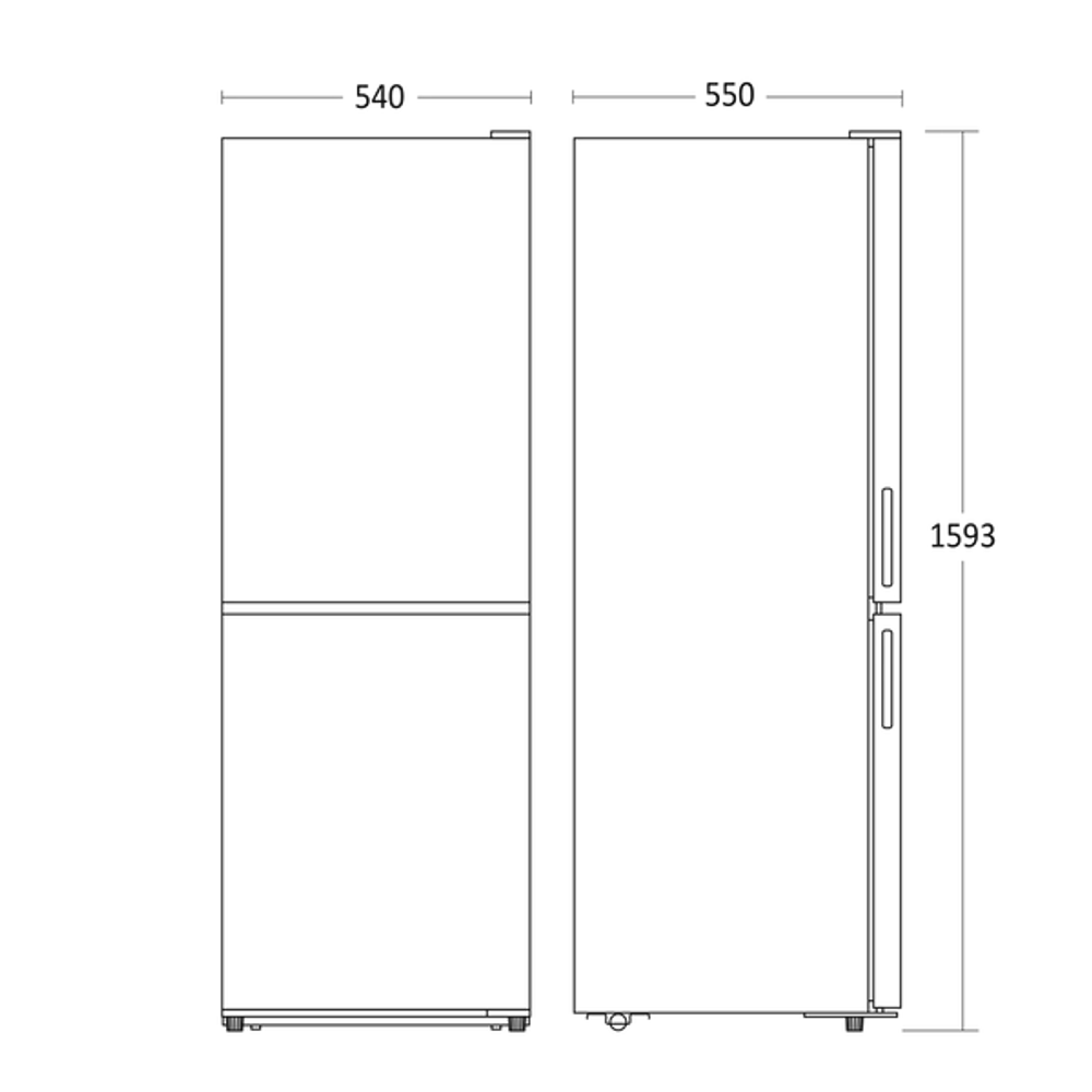 Scandomestic kombiskap i hvit 159 cm SKF 297 W
