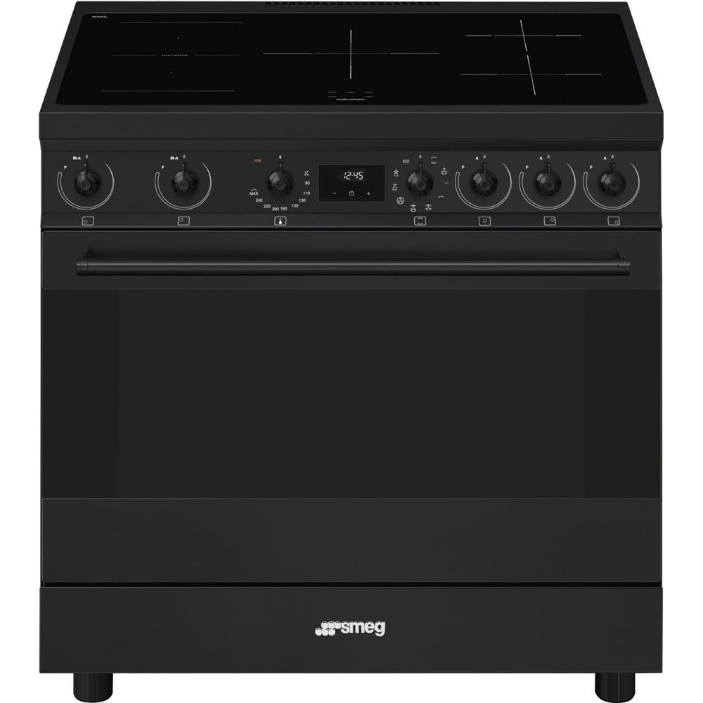 Smeg komfyr Klassisk med induksjon 90 cm matt sort C9IMN2