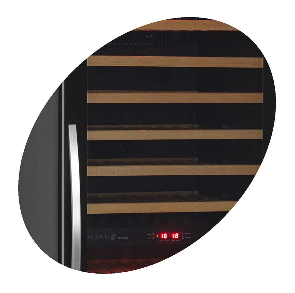 Tefcold vinskap 176 cm 2 soner TFW400-2F