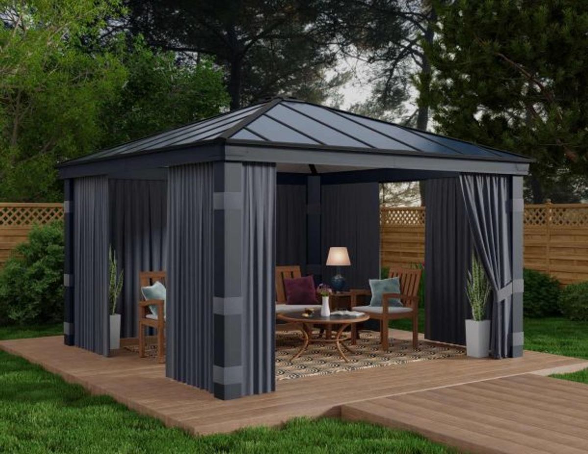 Canopia by Palram - Gazebo Dallas - Gardiner 422 x 422 cm - 4Pk 707215