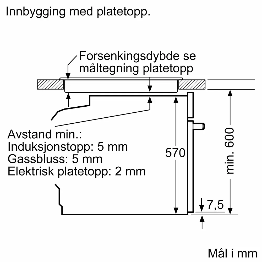 Bosch integrert stekeovn sort HBA571BB4