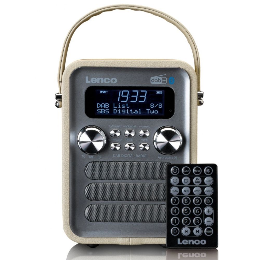 Lenco dab radio PDR-051 beige sølv