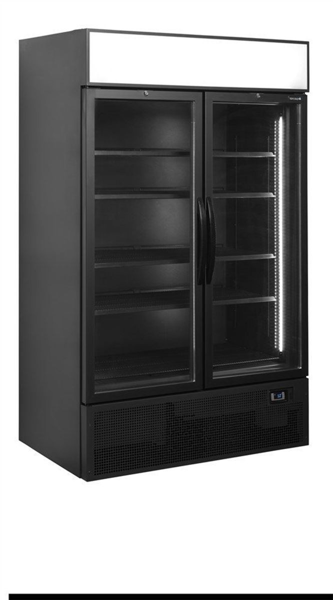 Tefcold displaykjøleskap 2 dører sort 200 cm FSC1200H BLACK