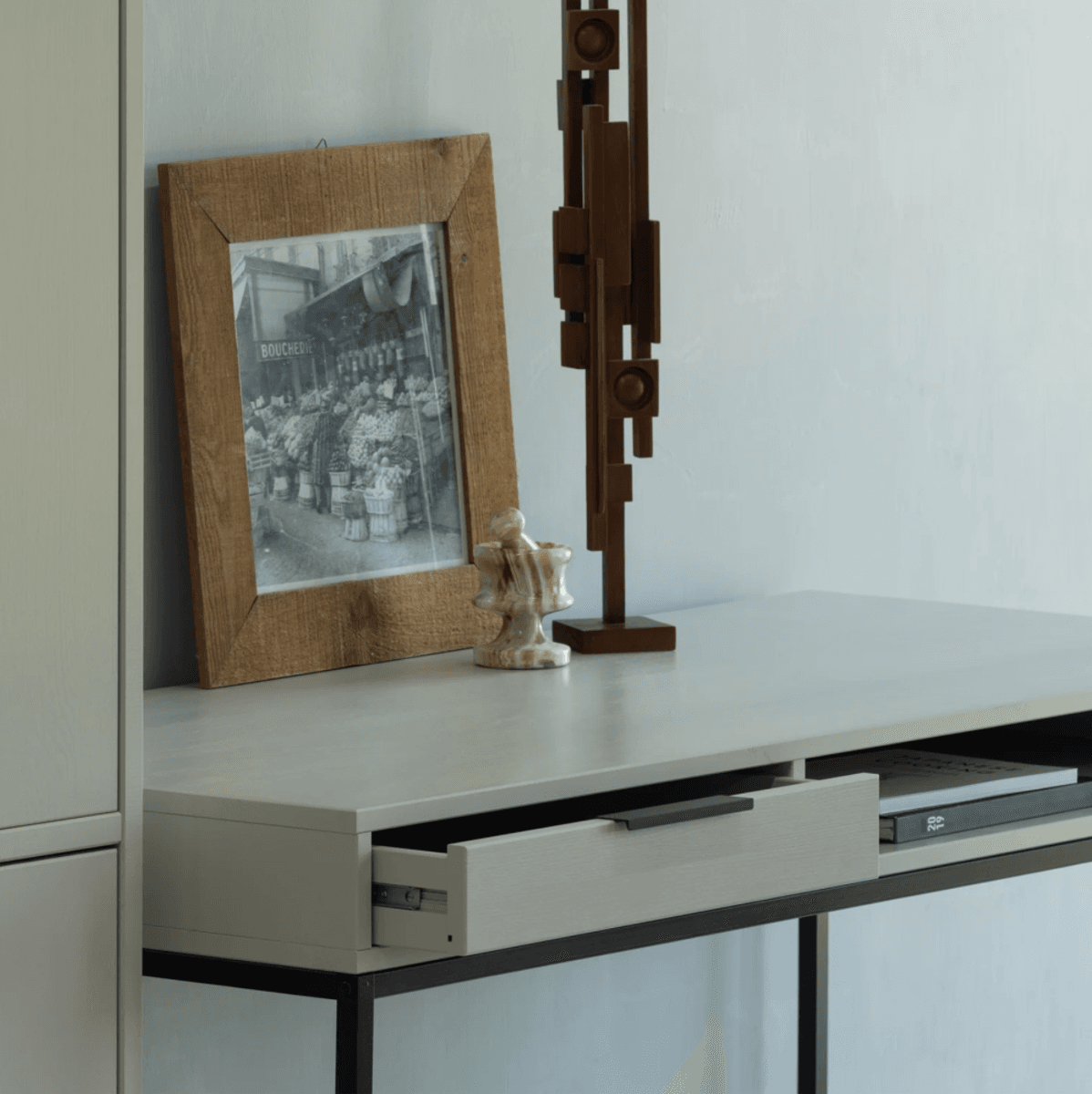 WOOOD skrivebord Nore furu støvfarget 373898-D