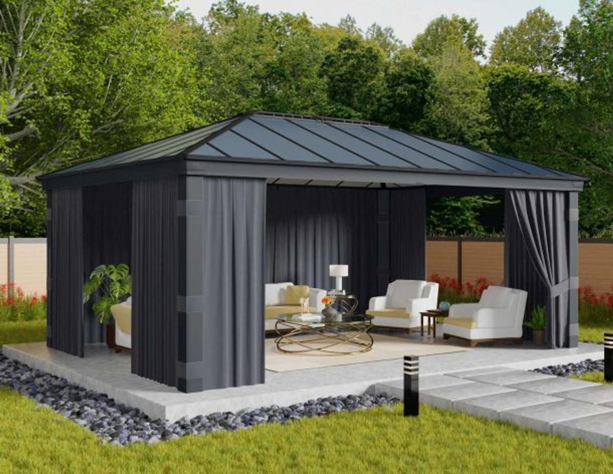 Canopia by Palram - Gazebo Dallas - Gardiner 360 x 422 cm - 4Pk 706596