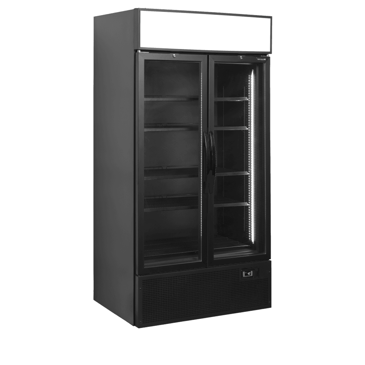Tefcold displaykjøleskap 2 dører sort 200 cm FSC1000H BLACK
