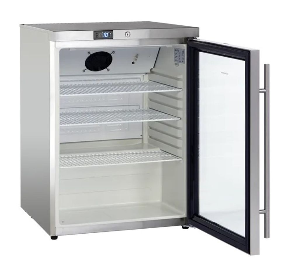 Scandomestic lagringskjøleskap rustfritt stål 82 cm SK 145 GDE 