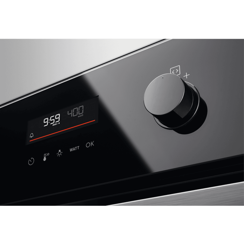 Aeg compact stekeovn med integrert mikrobølgeovn sort