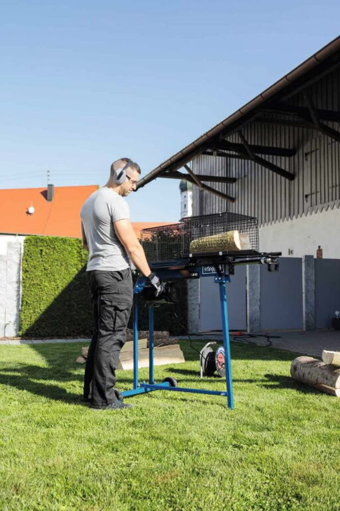 Vedkløyver 5 tonn med høyt stativ