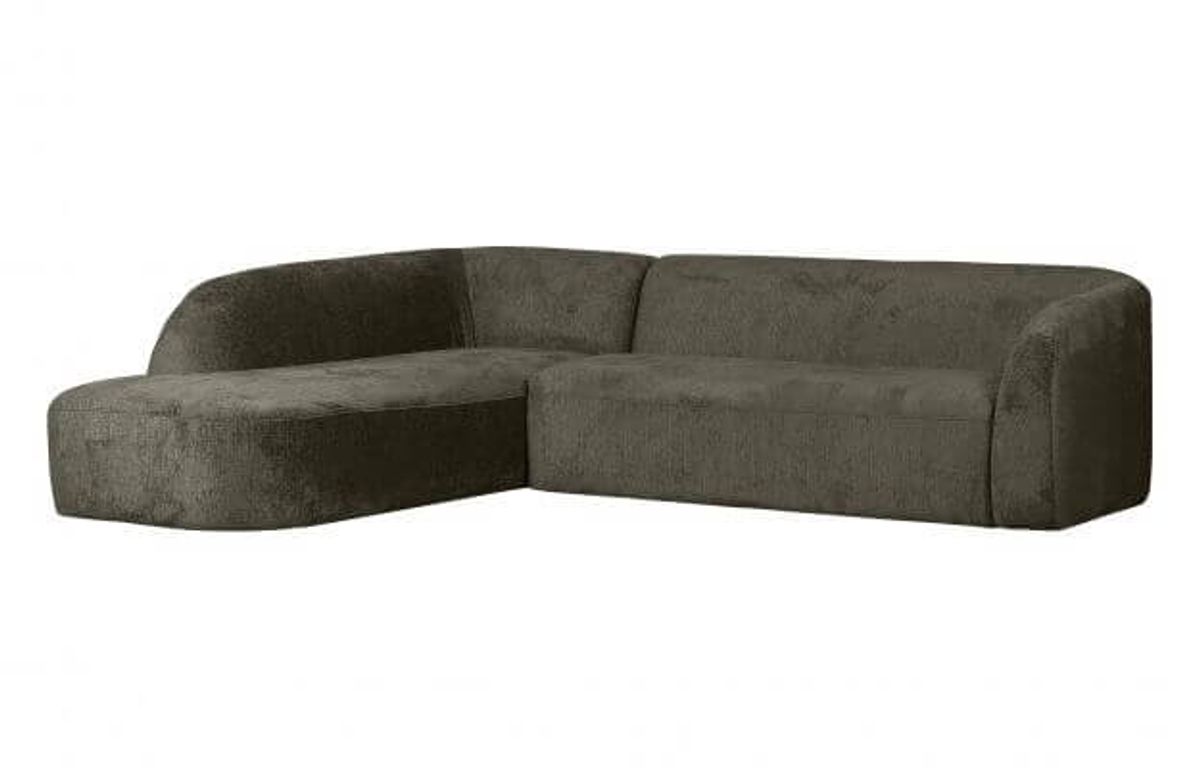 BePureHome Sloping Corner Sofa Left Velvet frost