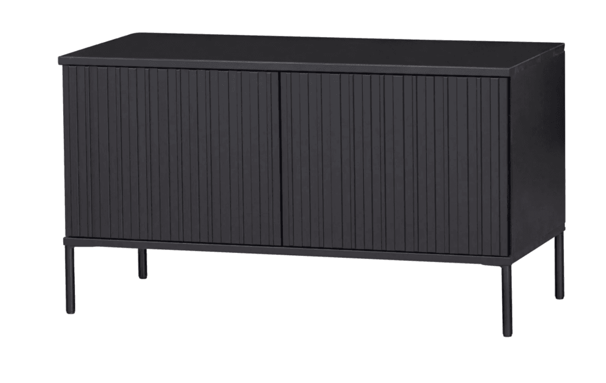 WOOOD sidebord New Gravure 100 cm sort furu 373472-Z