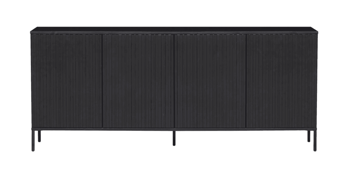 WOOOD sidebord New Gravure 200 cm sort 373471-Z