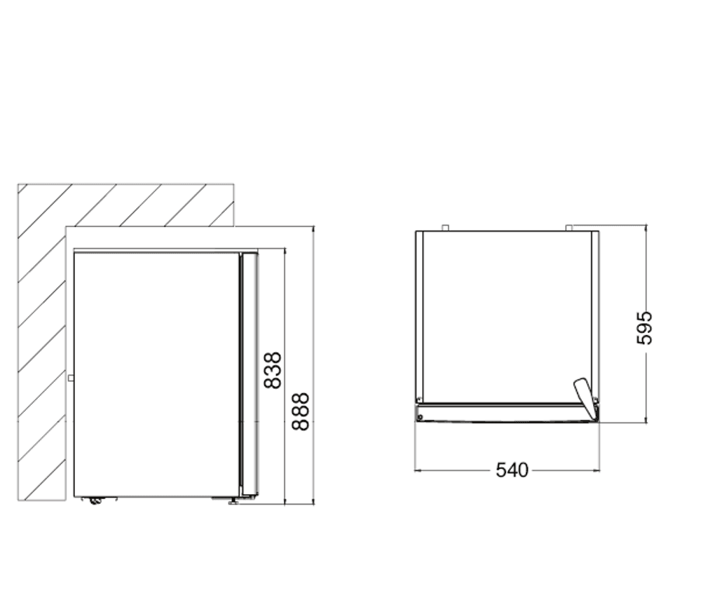 Vestfrost kjøleskap hvit 83,8 cm 26021 