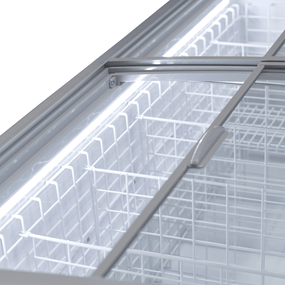 Scandomestic displayfryseboks grå 430 L SIF600ADGC