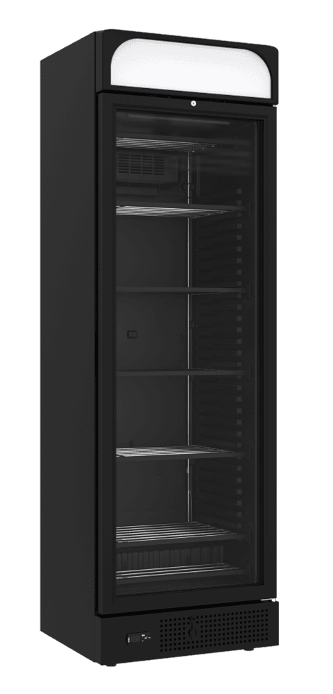 Vibocold display kjøleskap 206 cm sort med led lys VF 372 C SORT
