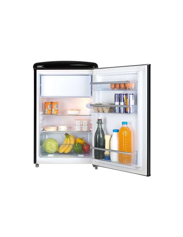FrigeluX retro vintage kjøleskap 108L 90 cm sort R4TT108RNE